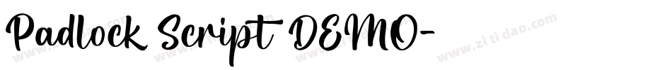 Padlock Script DEMO字体转换